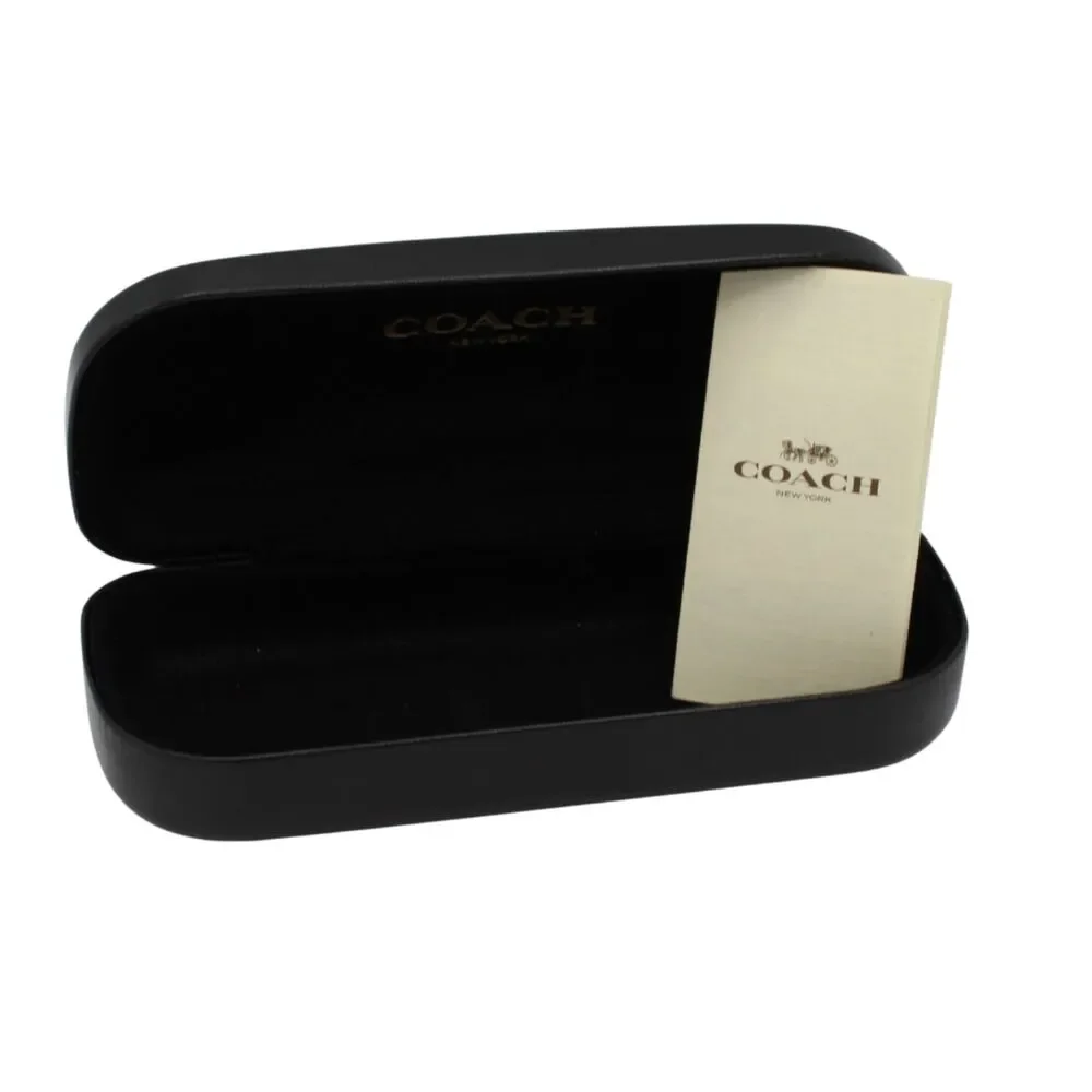 Coach New York Black Hard Eye Glass Case Sun Glass Storage Holder with Pamphlet